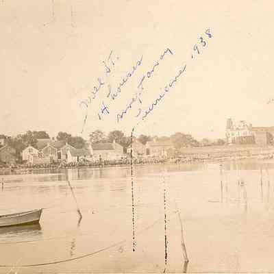 Stonington from water showing Hancox Street to Borough School