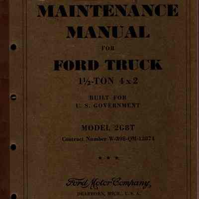 Maintenence Manual, Ford 1-1/2-Ton