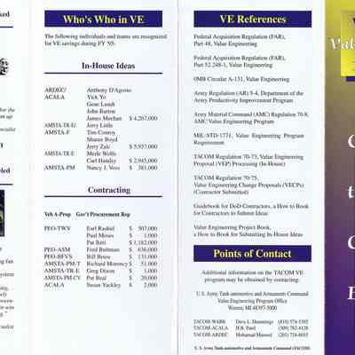Value Engineering 1995-1996