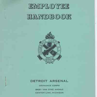 Detroit Arsenal Employee Handbook 1950s