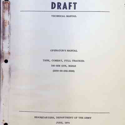 Operators manual, M48A5 Tank