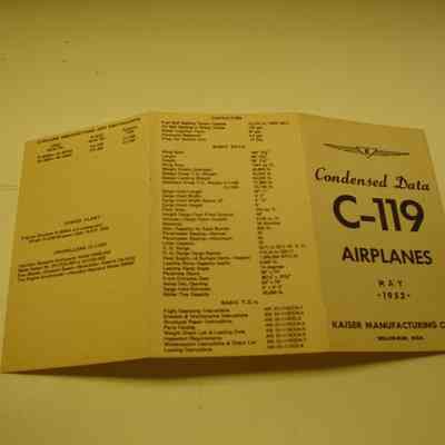 Kaiser C-119 Condensed Data Card