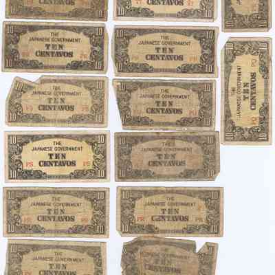 Japanese Occupation Centavo Notes: Front