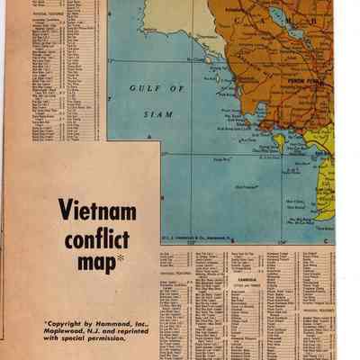 Vietnam Newspaper Map 1969