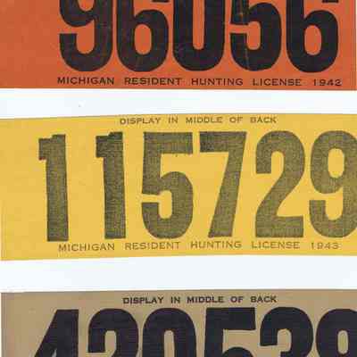 MI Hunting License 1942