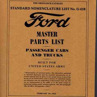 Ford Master Parts List