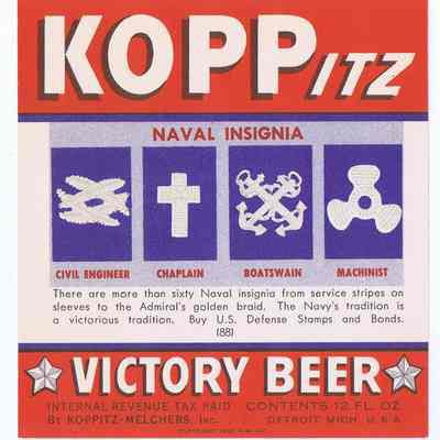 Koppitz Victory Beer Label #88