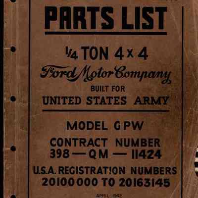 Ford GPW, 1/4 ton 4 X4