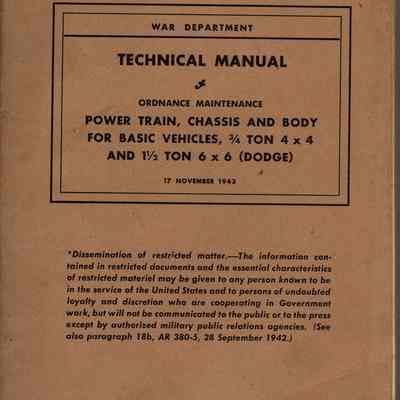 TM 9-1808B 3/4 Ton 4x4 and 1 1/2 Ton 6x6 (Dodge)