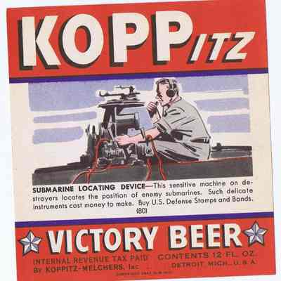 Koppitz Victory Beer Label #80