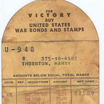 War Bond and Paycheck Envelope