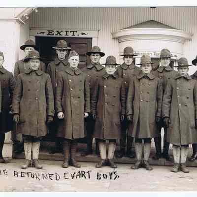 Postcard Photo: The Returned Evart Boys