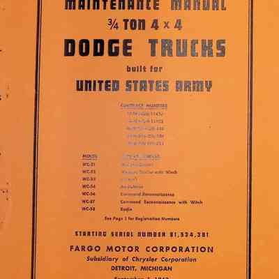 3/4 Ton 4 x 4 Dodge Truck TM