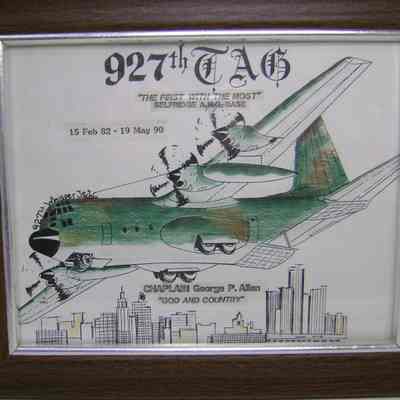 927th Tactical Airlift Group Commemorative C-130 Hercules drawing