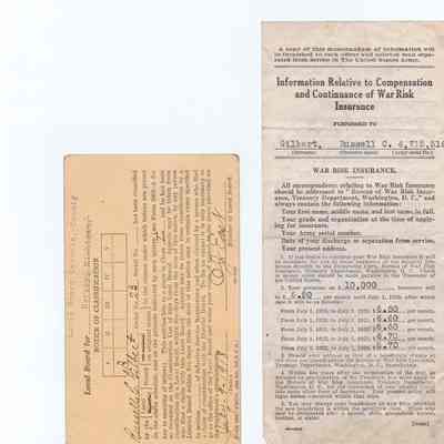 Info on War Risk Compensation WW1