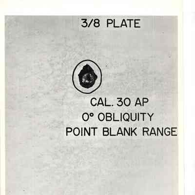 3/8 Plate, Cal. 30 AP, O Obliquity