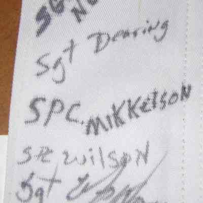Signatures of Soldiers: Flag upper left