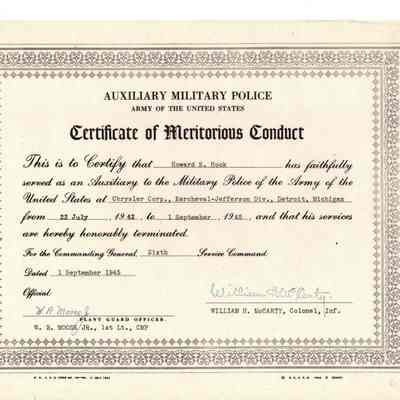 Auxiliary Military Police Certificate