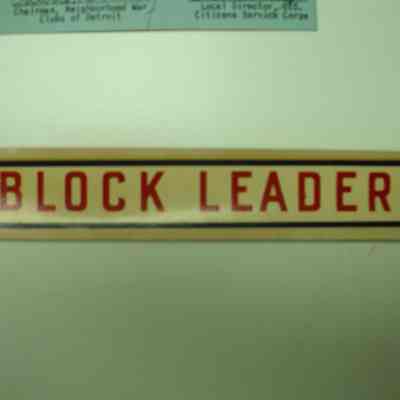 Block Leader Decal