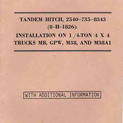 Tandem Hitch 2540-735-8343 (8-H-1826)
