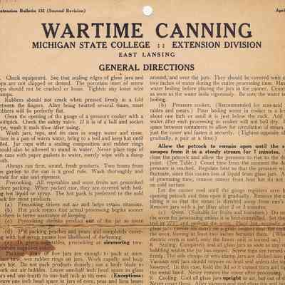 Wartime Canning Guide, April 1943
