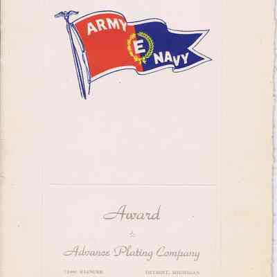Advance Plating Detroit E-Award Booklet