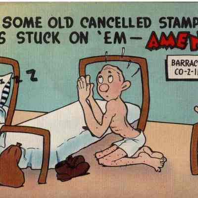 WWII Postcard, Humor