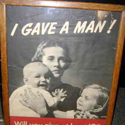 " I Gave a Man" Bond drive poster