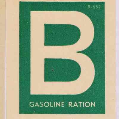 Gas Ration Sticker "B"