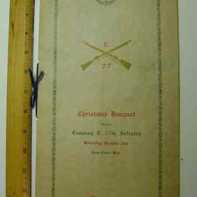 Camp Custer Christmas Banquet Menu
