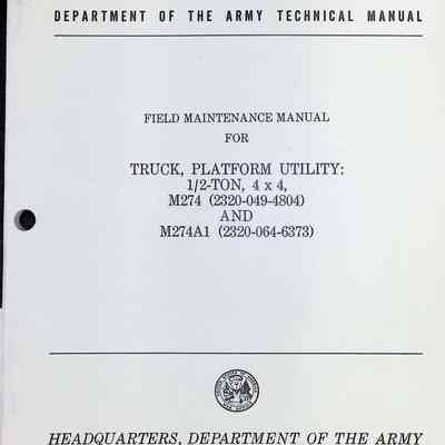 1/2-Ton Truck, Platform, Field Maint