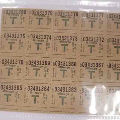Gas Ration Stamps T Sticker