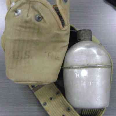 Albert Kopack Canteen, Canteen Pouch, and Pistol Belt.
