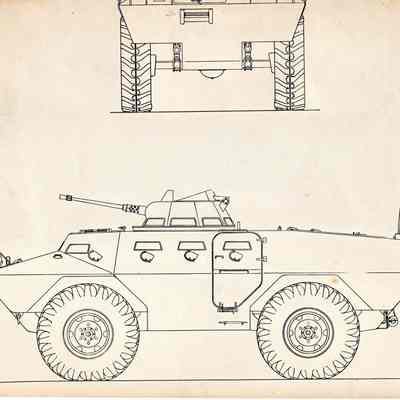 Drawing of Cadillac Gage V100 Commando
