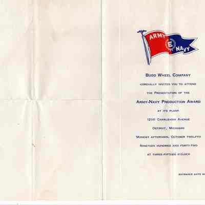 Budd Wheel E-Award Invitation