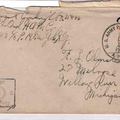 Dec 18, 44 Envelope to Willow Run