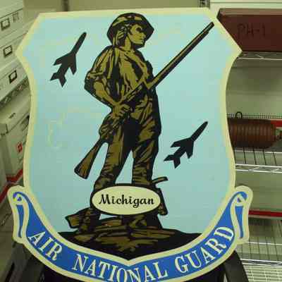 Michigan Air National Guard wood sign