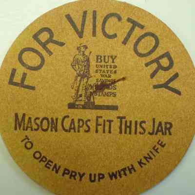 Canning for Victory mason jar topper