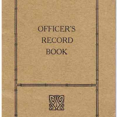 Officer's Record Book WWI