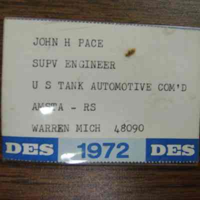 Badge, DES 1972