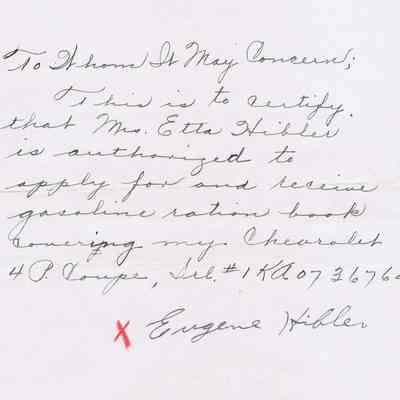 Ration Letter
