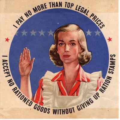 WWII Rationing Window Card.