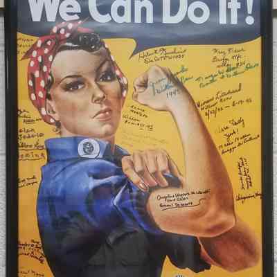 Signed "We Can Do It!" poster