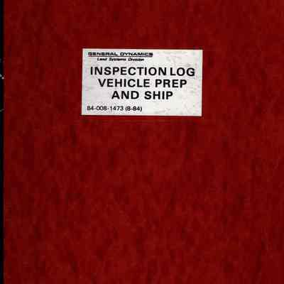 M1A1 Inspection Log Vehicle Prep & Ship