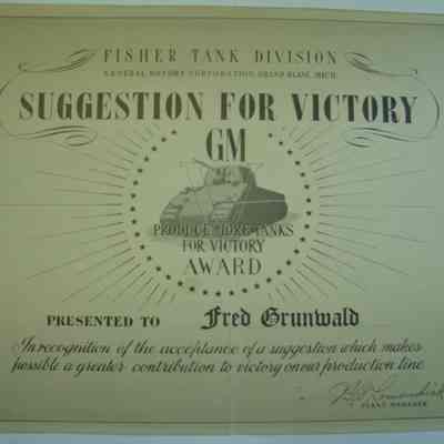 Suggestion Certificate