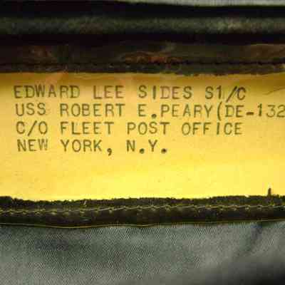 Inside of Cap: Edward L. Sides