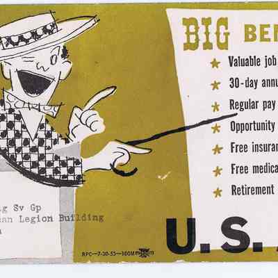 Army Recruiting Post card