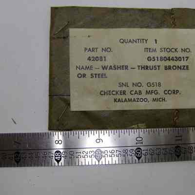 Bronze Thrust Washer, Checker Cab