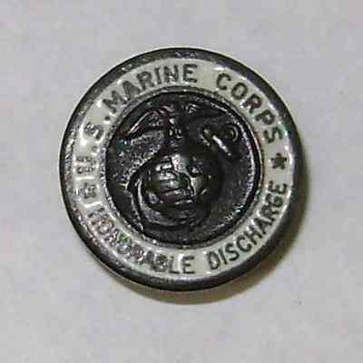 USMC Honorable Discharge Lapel Pin WWII