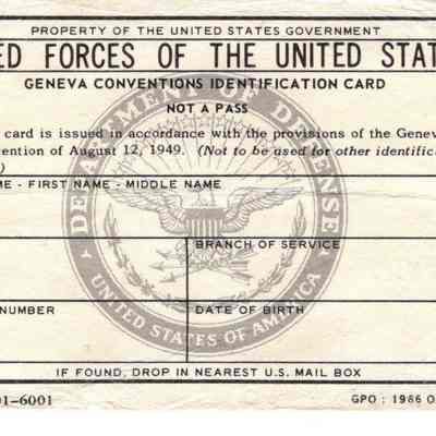 Geneva Conventions Identification Card
